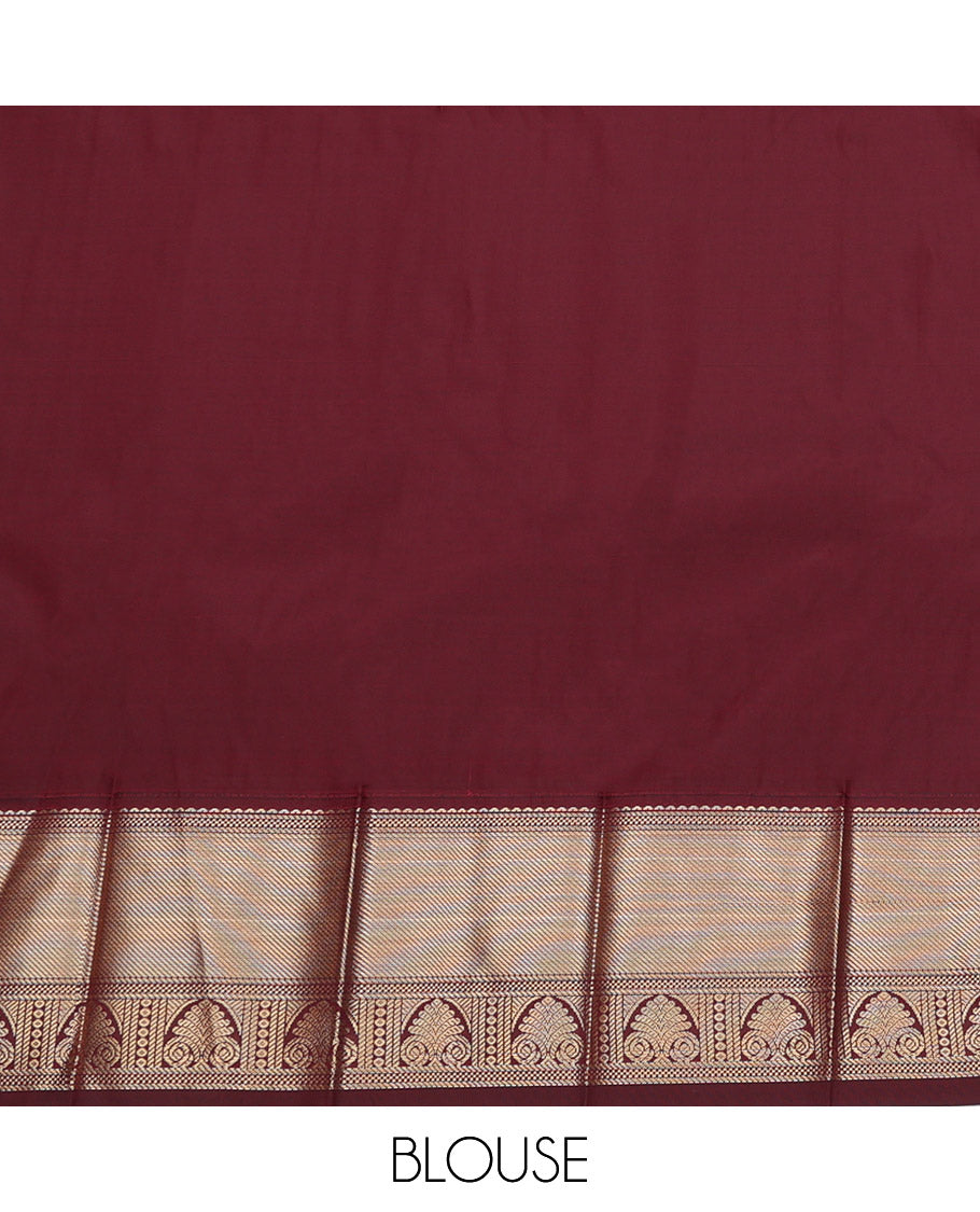 Mustard Budget Silk Saree, Beautifully Bedecked with Zari Butta Enclosed Checks, Complemented by a Contrast Traditional Zari Border, Grand Pallu, and a Contrast Blouse
