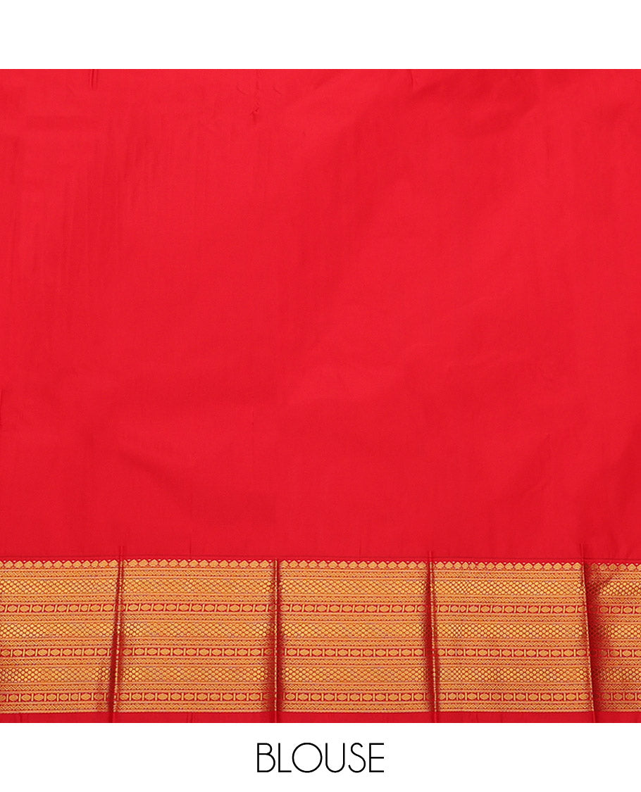 Purple Budget Silk Saree, Mesmerized with Zari Buttas and Stripes, Complemented by a Contrast Traditional Border, Geometric Pallu, and a Contrast Blouse