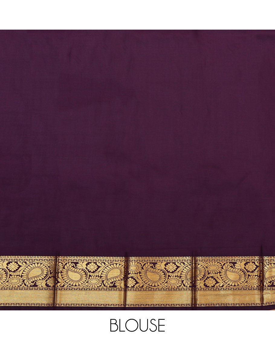 Blue Budget Silk Saree, Finely Crafted with Zari Designs, a Contrast Traditional Zari Border, Grand Pallu, and a Contrast Blouse