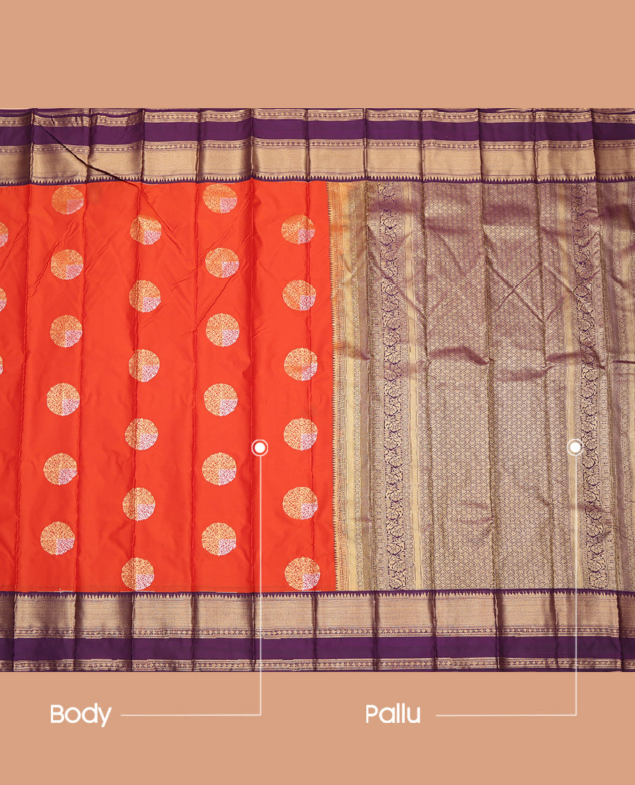 Orange Budget Silk Saree