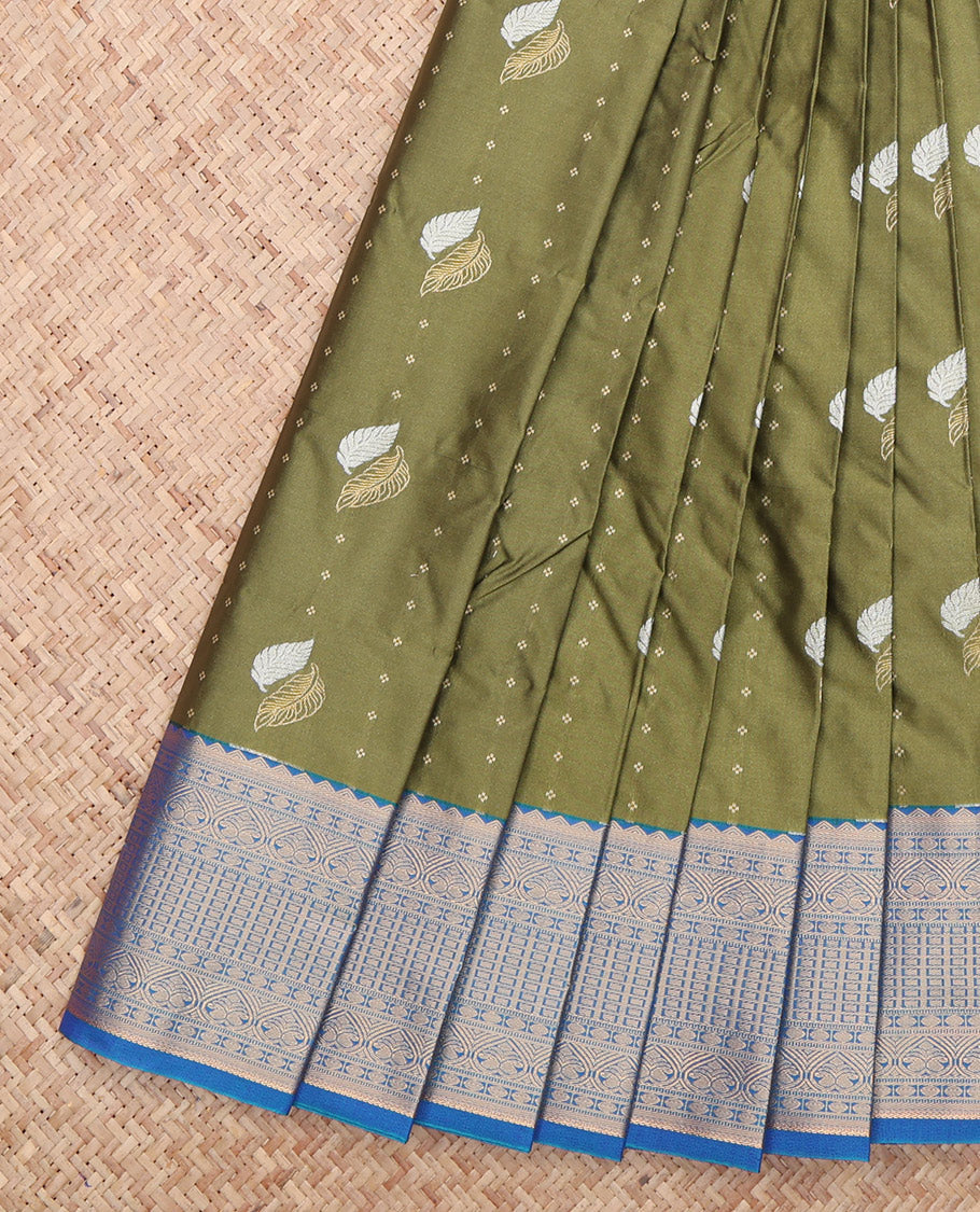 Green Leaf Butta Budget Silk Saree