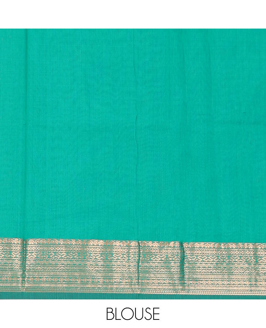 Green zari buttas silk cotton saree, traditional zari border, and pallu of zari designs