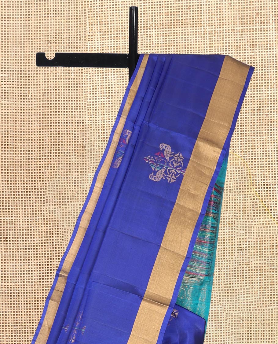 Blue Mayuri Lite Silk Mix Saree