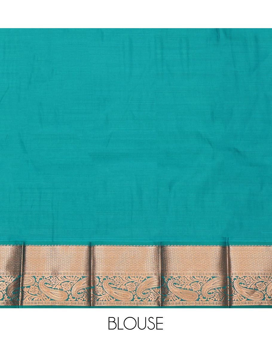 Pink Budget Silk Saree, Detailed with Jacquard Design, Complemented by a Contrast Traditional Zari Border, Grand Pallu, and a Contrast Blouse