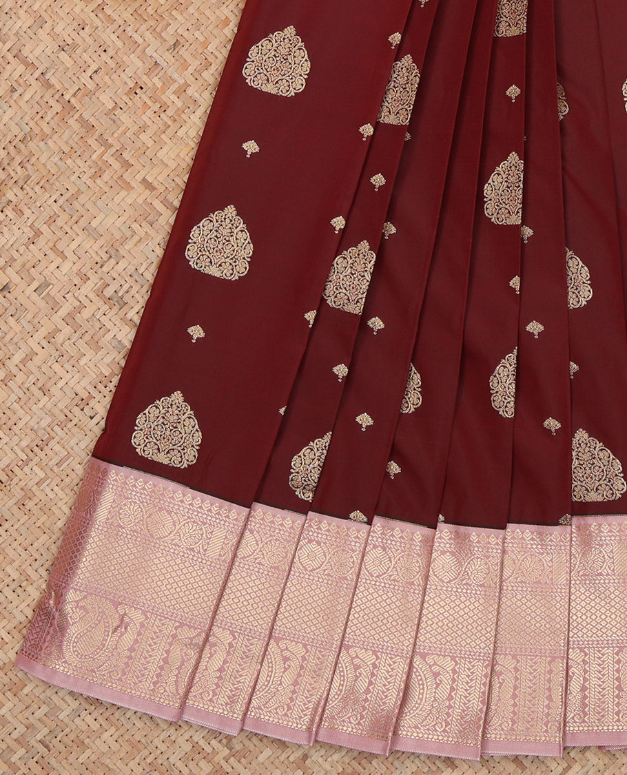 Maroon Budget Silk Saree