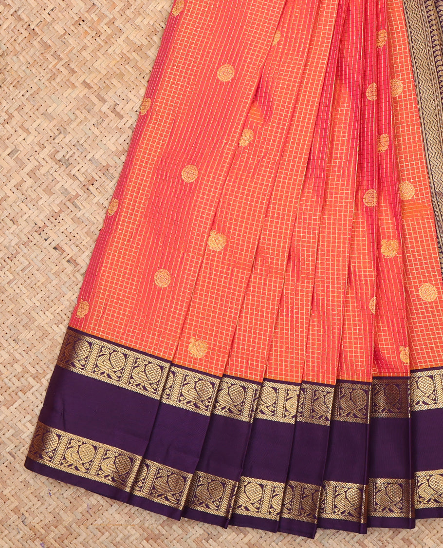 Orange Budget Silk Saree