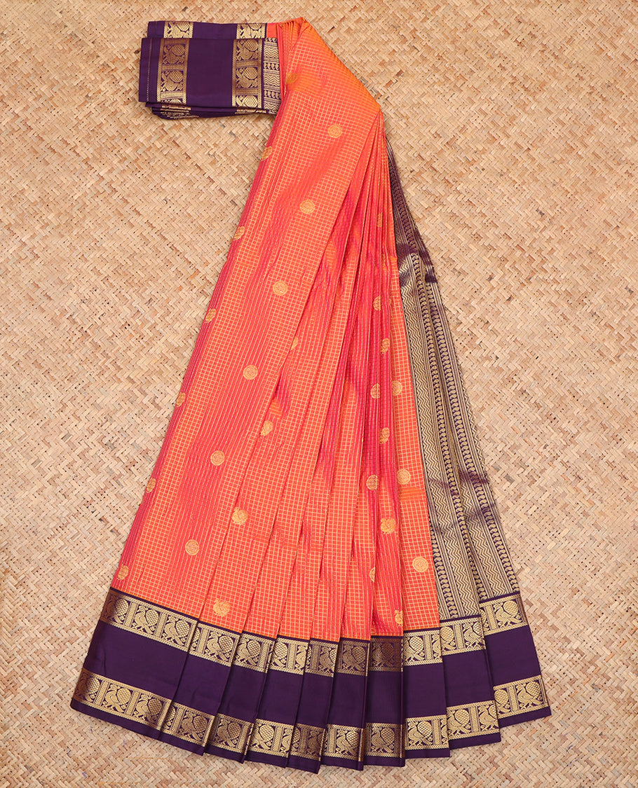 Orange Budget Silk Saree