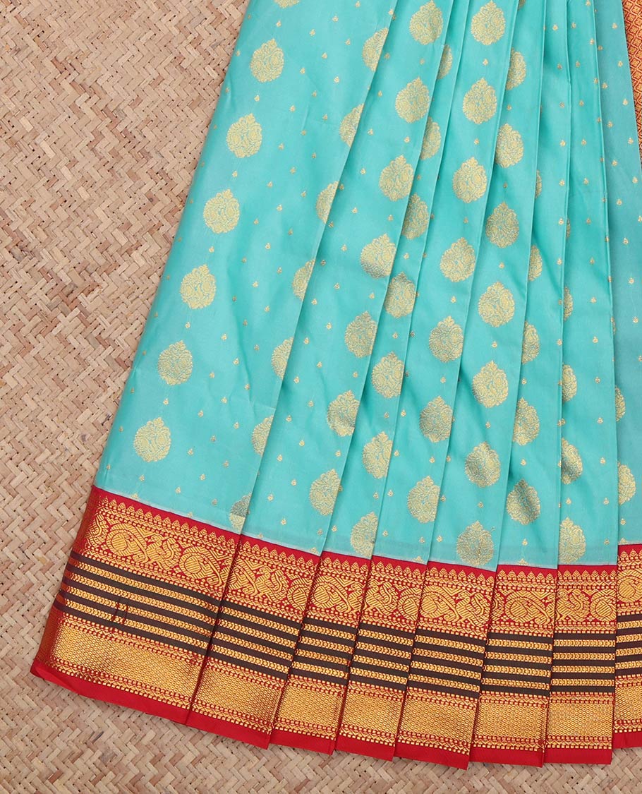 Sky Blue Budget Silk Saree
