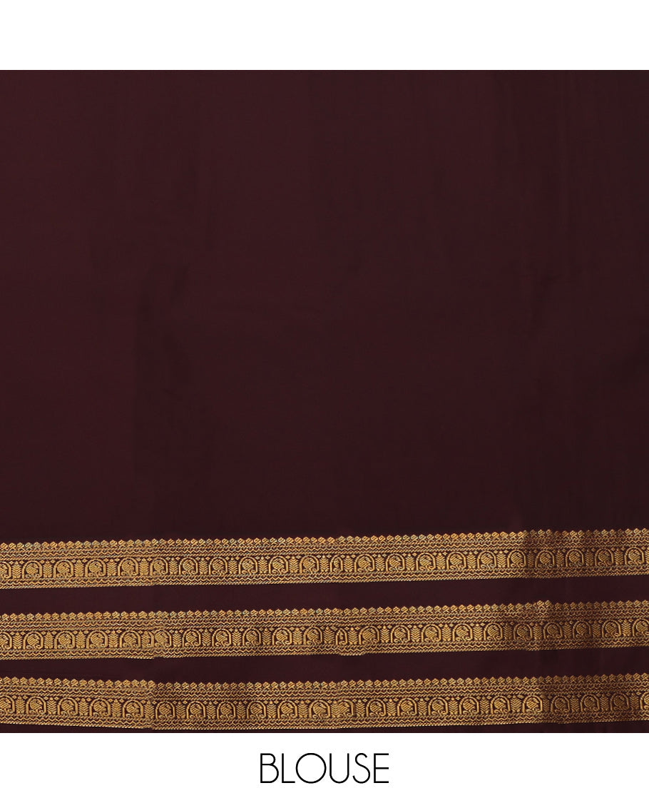 Pink Budget Silk Saree, Detailed with Zari Buttas on Its Body, Complemented by a Contrast Traditional Zari Design Border, Grand Jaal Pallu, and Paired with a Contrast Blouse