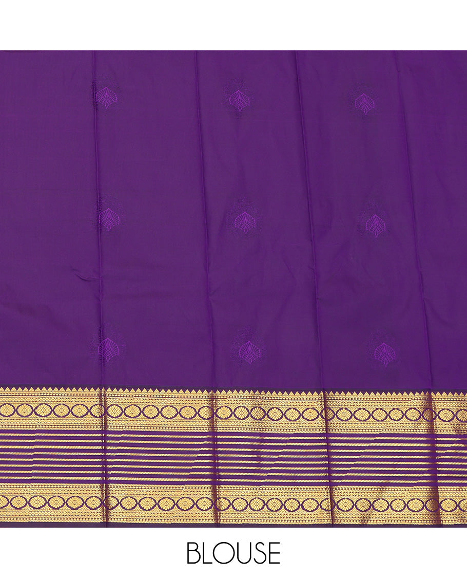 Violet Zari Buttas Budget Silk Saree