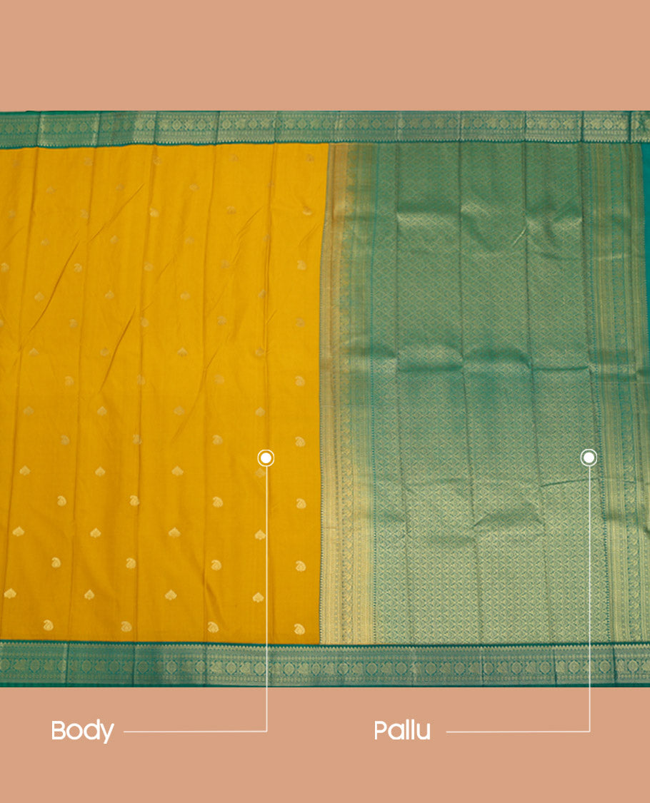 Pink Budget Silk Saree Sparsely Sparkled with Zari Designs, Highlighted with a Contrast Traditional Zari Design Border, Pallu of Paisleys, and Paired with a Contrast Blouse