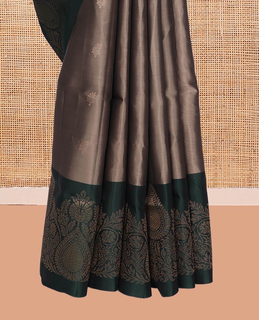 Grey Mayuri Lite Silk Mix Saree
