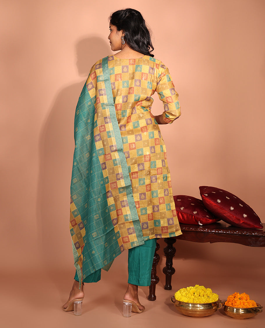 Multi-Color Kancheevaram Readymade Suit