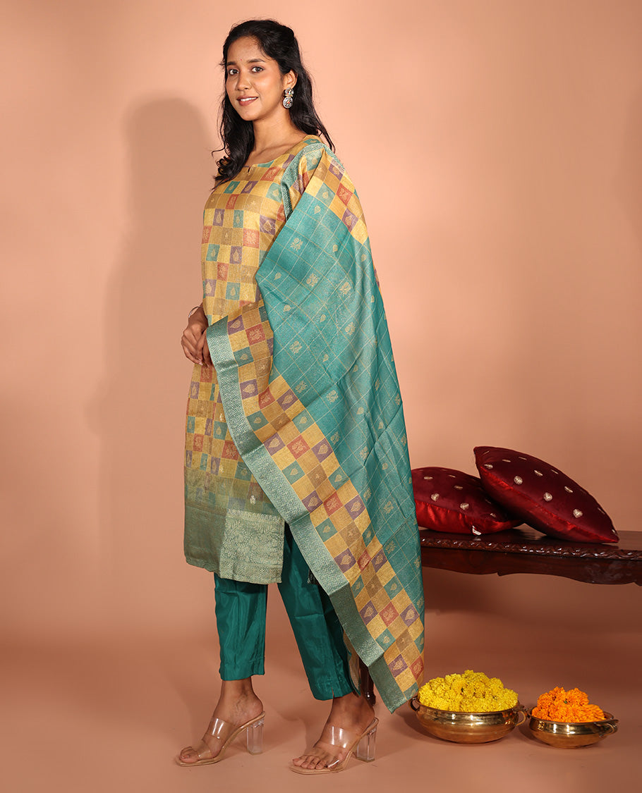 Multi-Color Kancheevaram Readymade Suit
