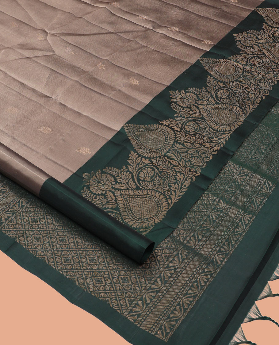 Grey Mayuri Lite Silk Mix Saree