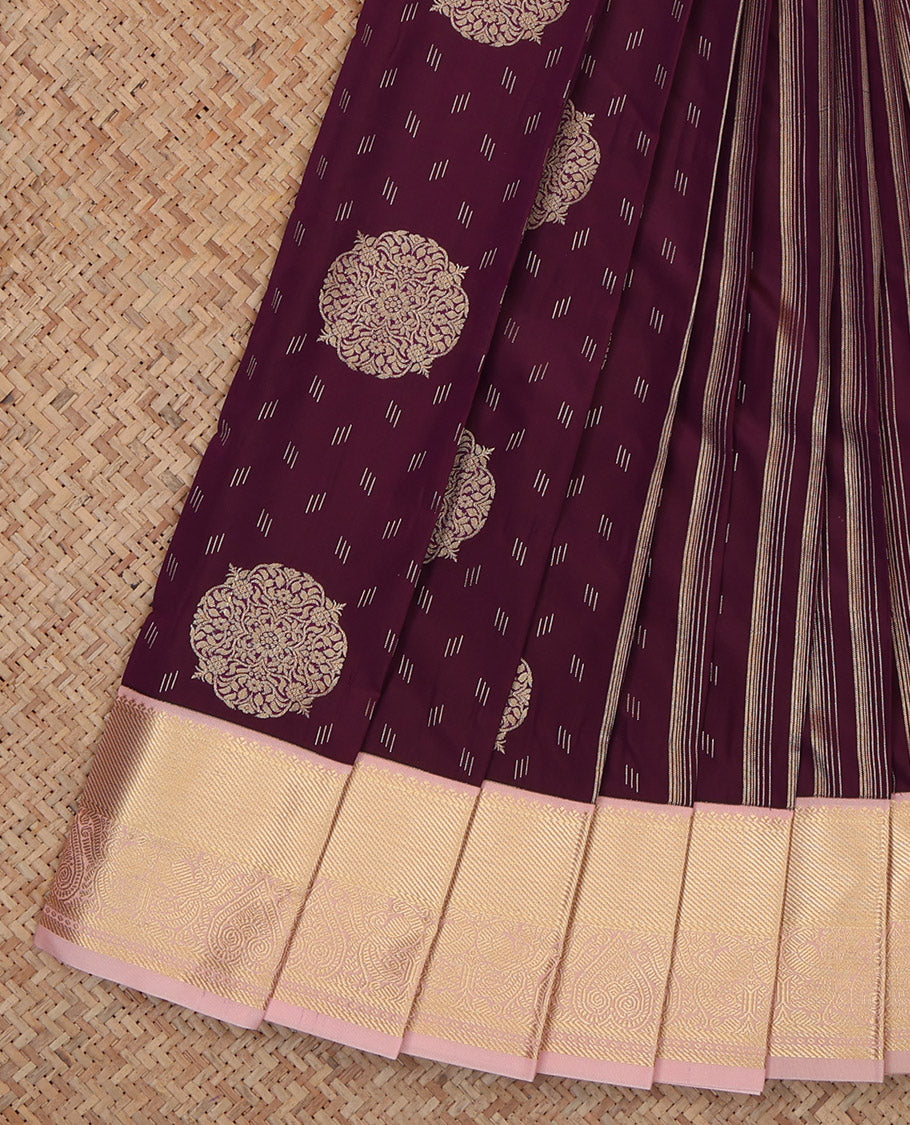Wine Budget Silk Saree