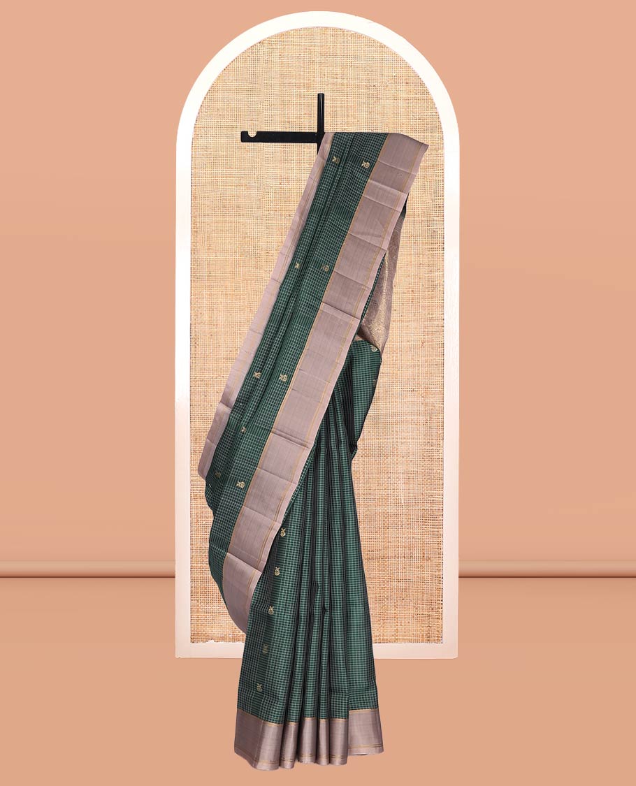 Green Mayuri Lite Silk Mix Saree