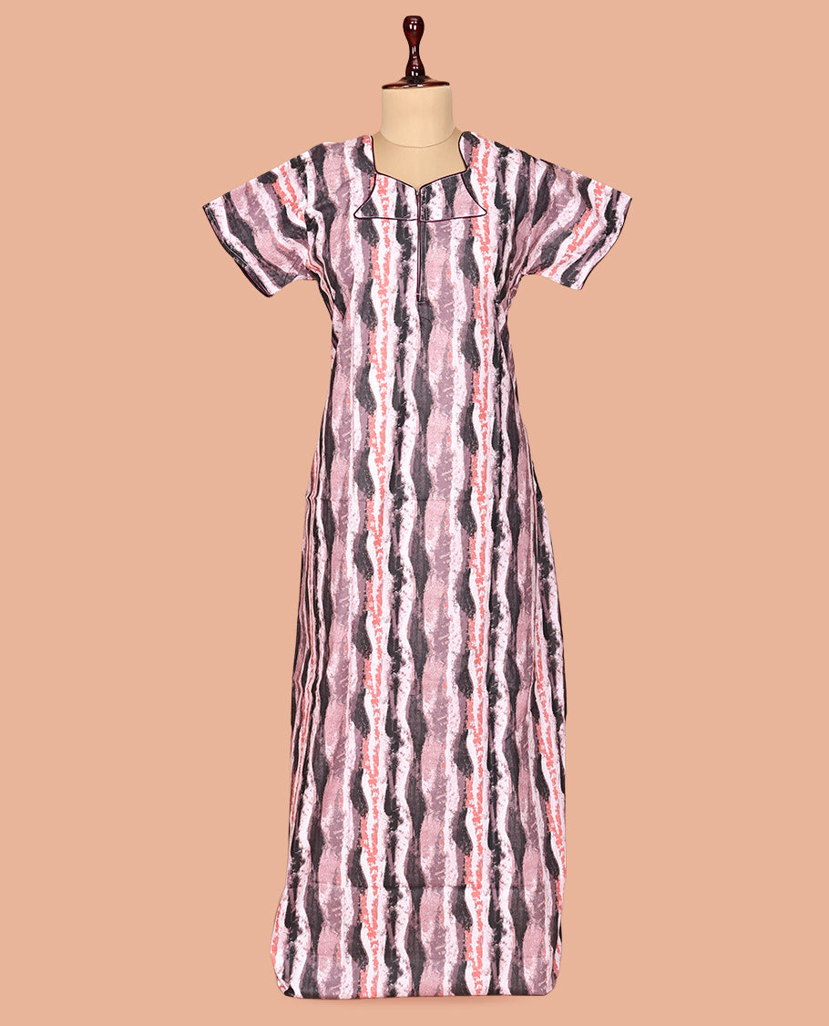 Multi-Color Cotton-Blended Nighty