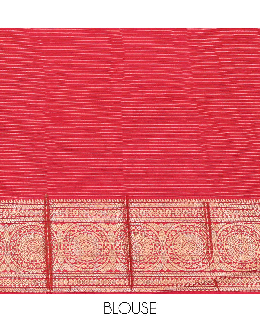 Black Contrast Checks Budget Silk Saree