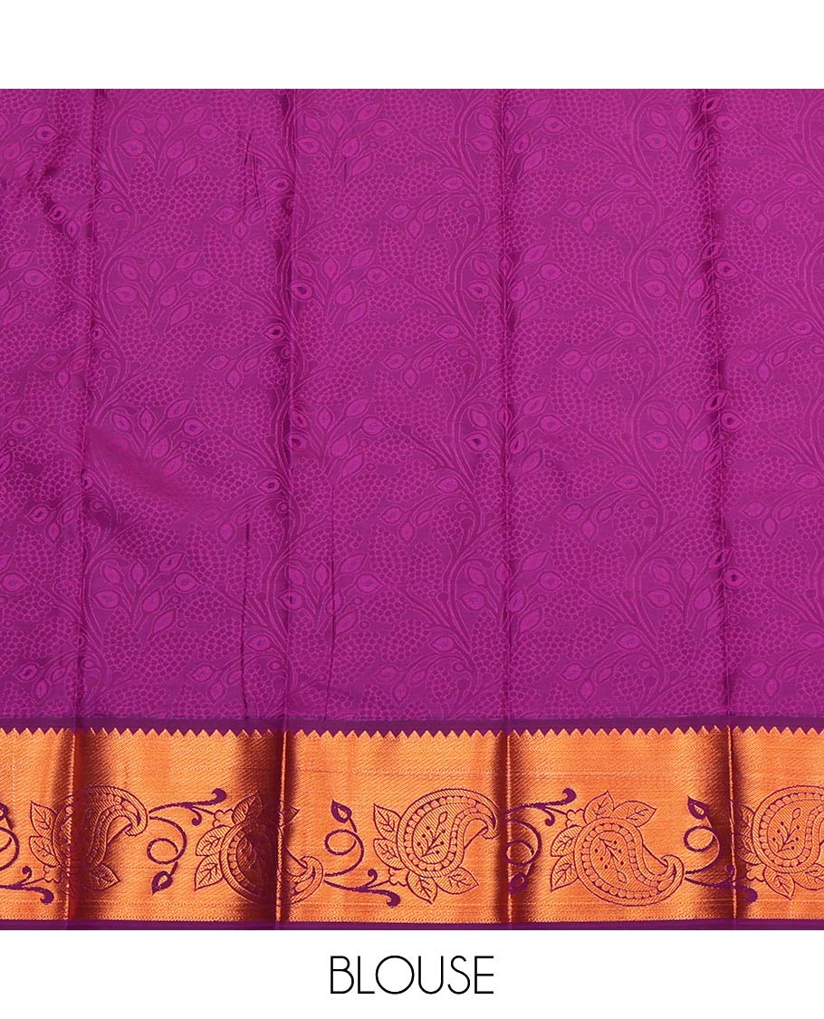 Maroon Budget Silk Saree, Enriched with a Floral Vine Design, Complemented by a Contrast Floral Creeper Zari Border, Grand Jaal Pallu, and a Contrast Blouse