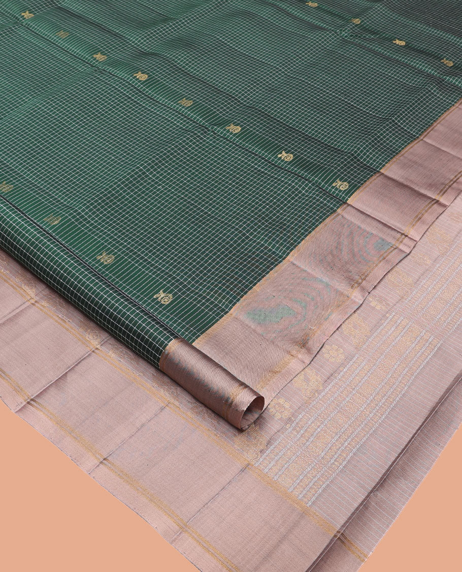 Green Mayuri Lite Silk Mix Saree