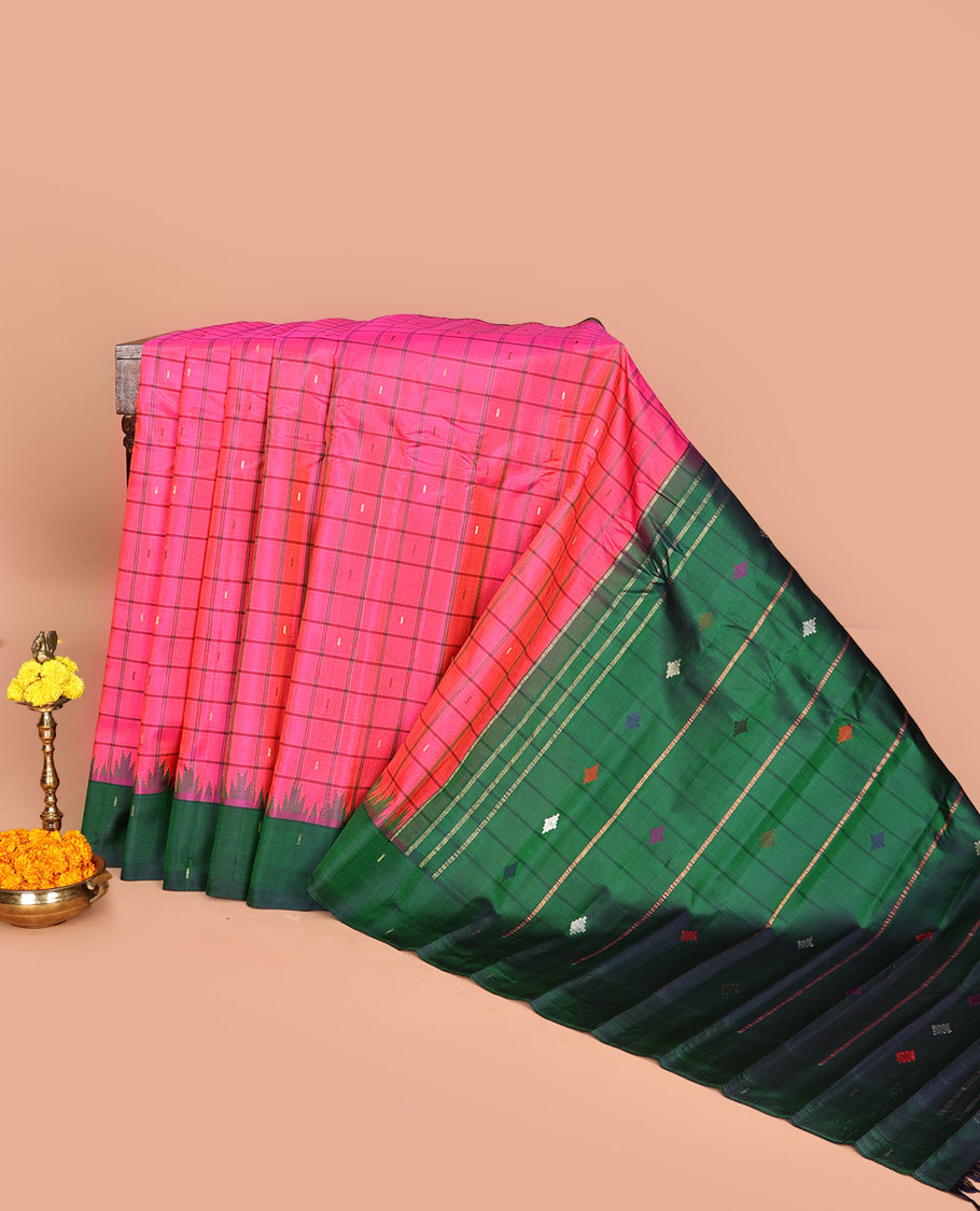 Pink Gadwal Silk Saree