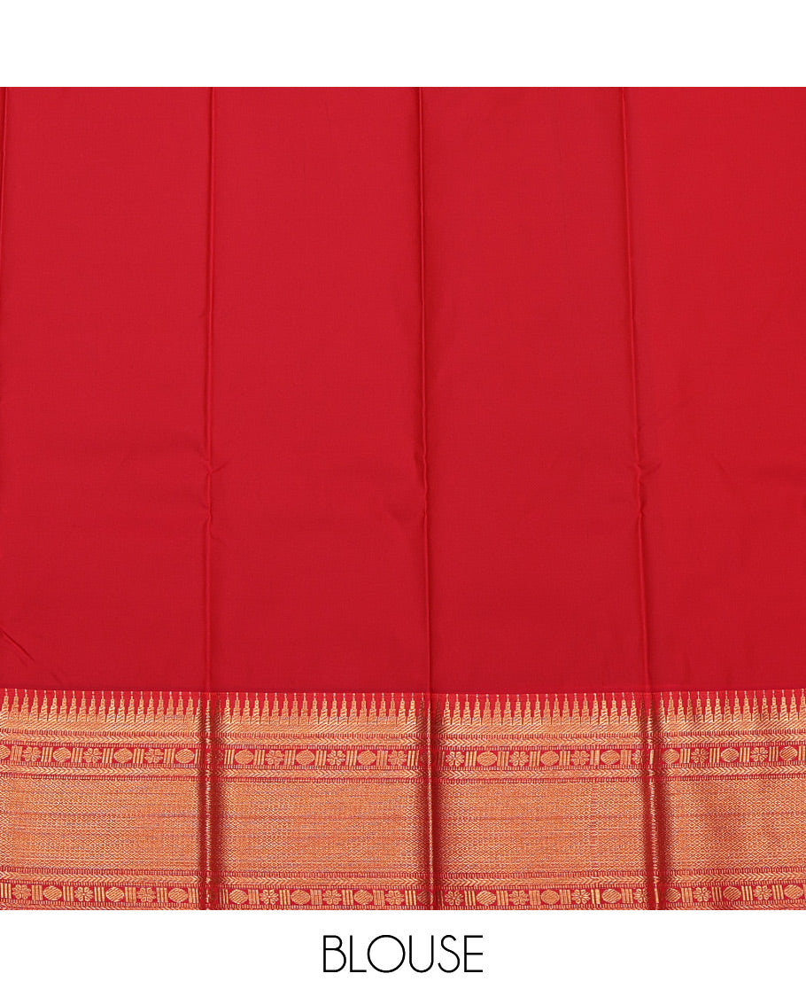 Wine Budget Silk Saree, Finely Woven with Zari Buttas All Over Its Body, Complemented by a Contrast Traditional Zari Design Border, Grand Pallu, and Paired with a Contrast Blouse