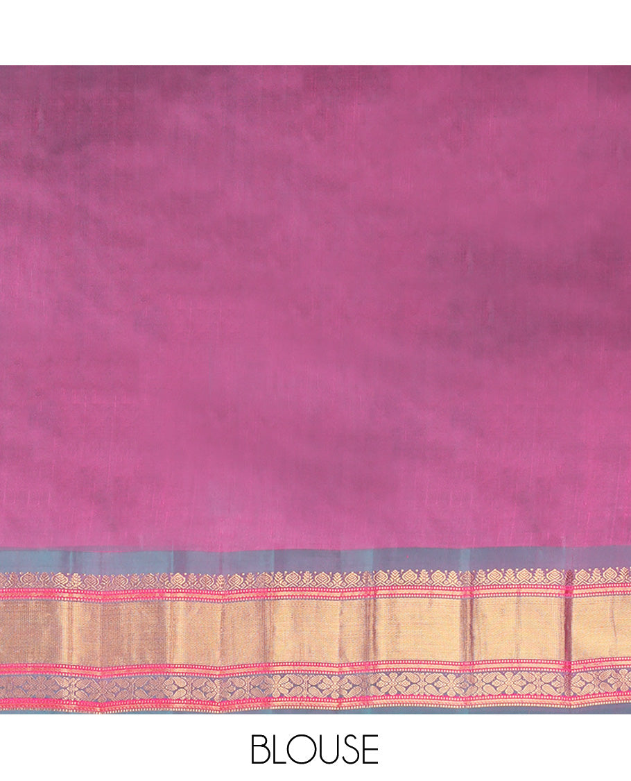 Maroon Gadwal Silk Mix Saree
