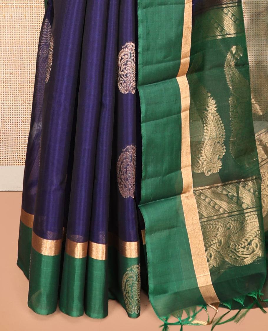 Blue Silk Cotton Saree