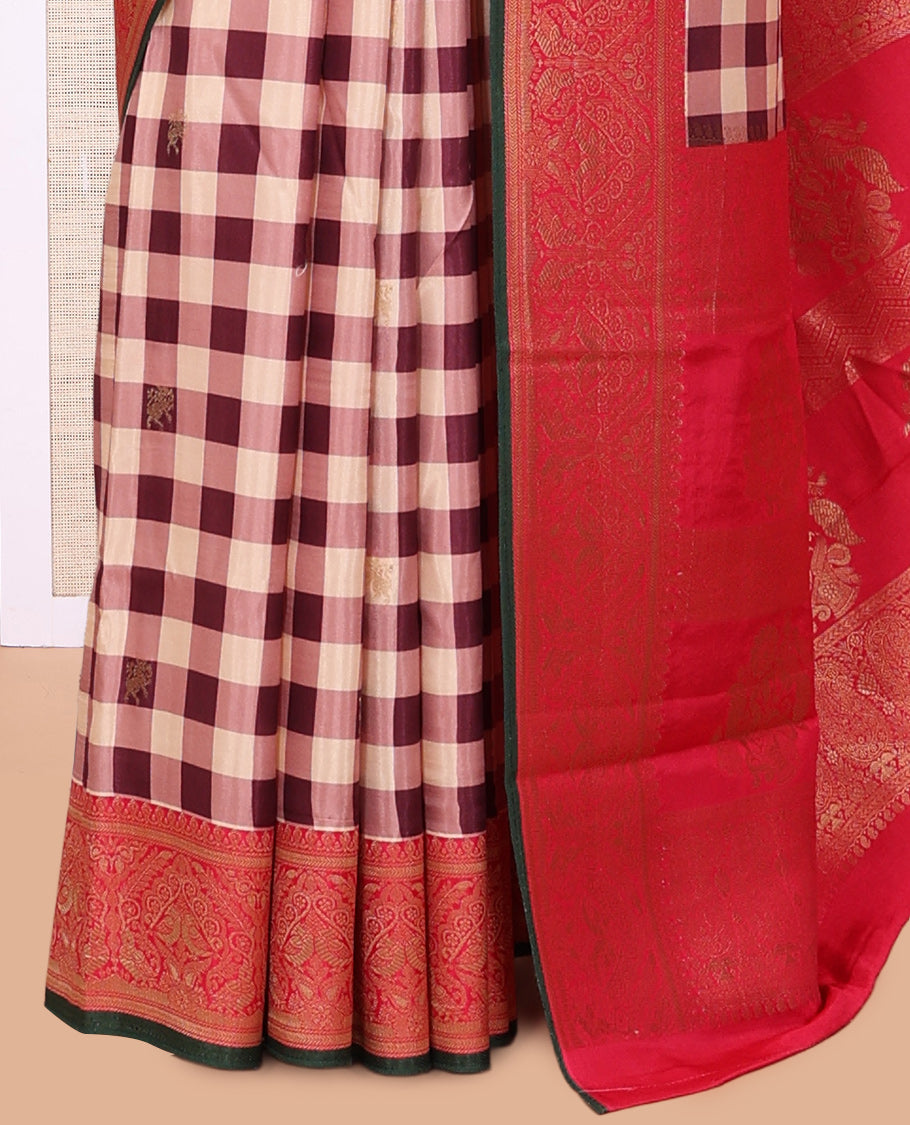 Dark Purple Fancy Mysore Silk Saree