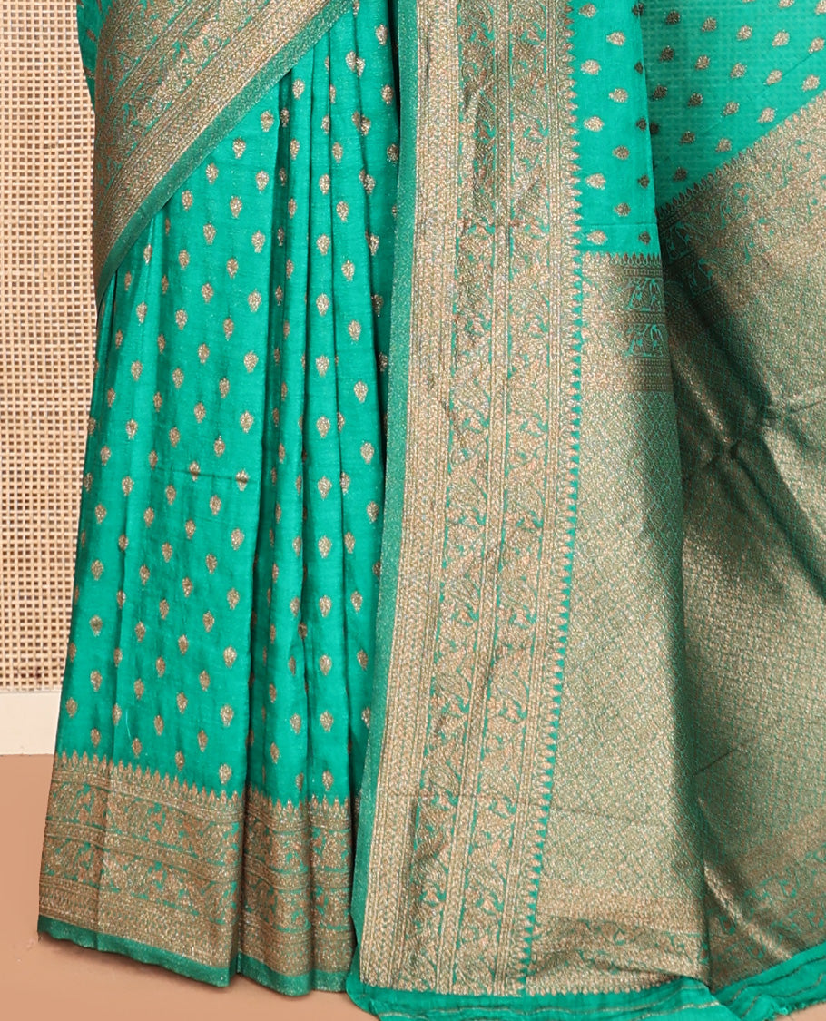 Green Fancy Crepe Saree