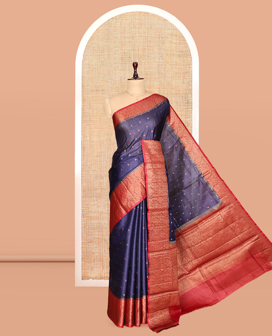 Blue Fancy Tussar Saree