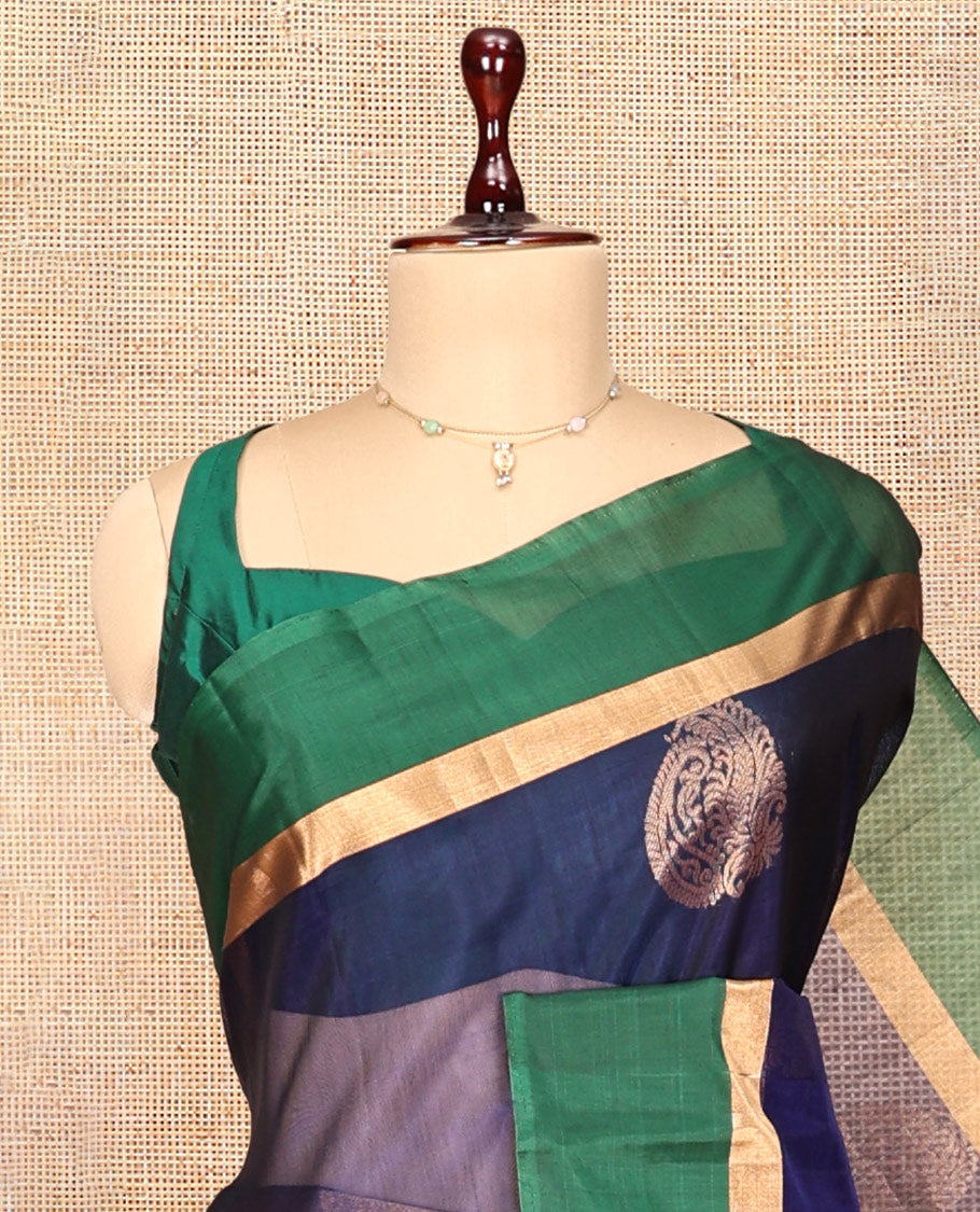 Blue Silk Cotton Saree