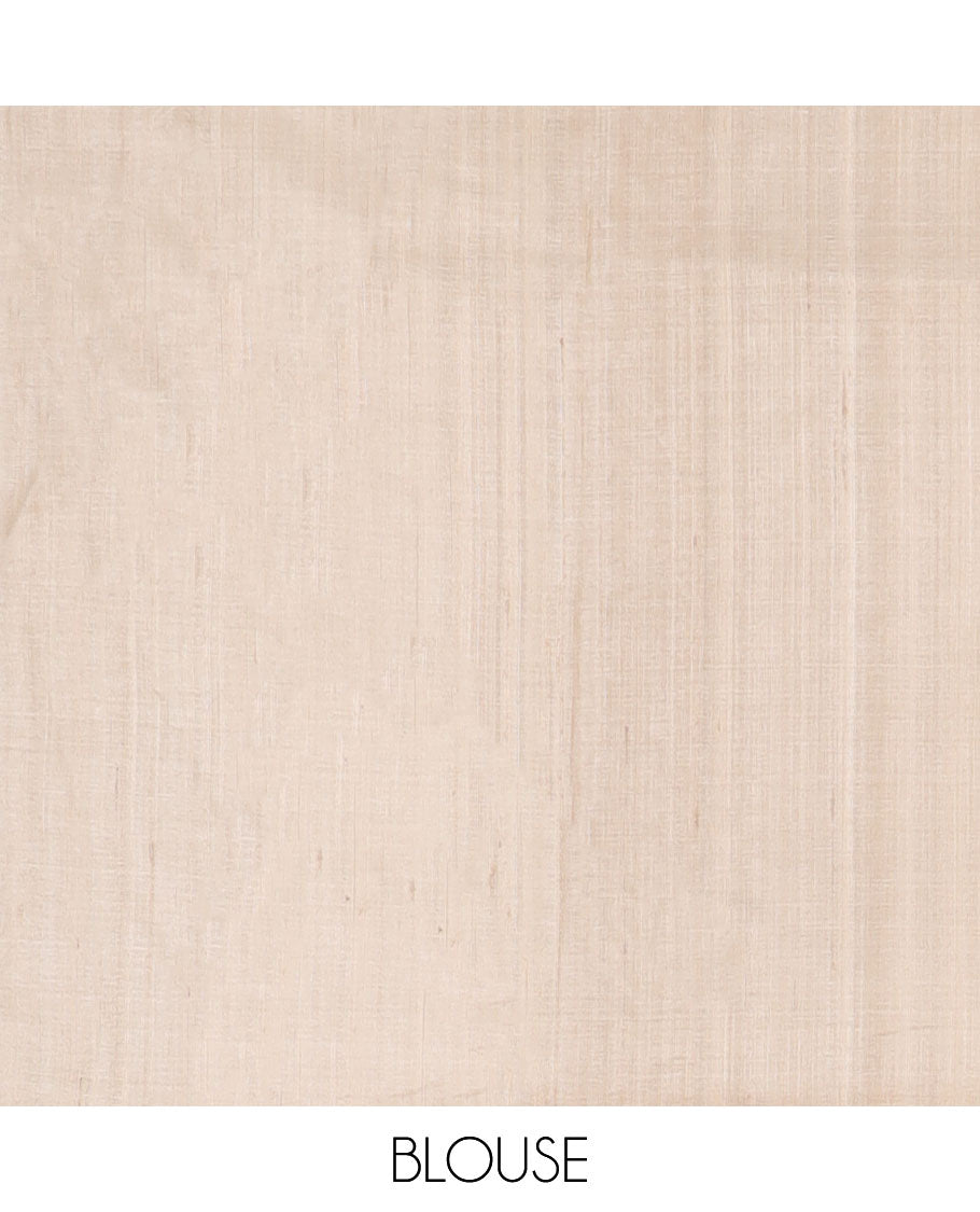 Sandal colorful hand brush painting style floral vine kota silk saree, contrast bavanji border, and floral creeper pallu