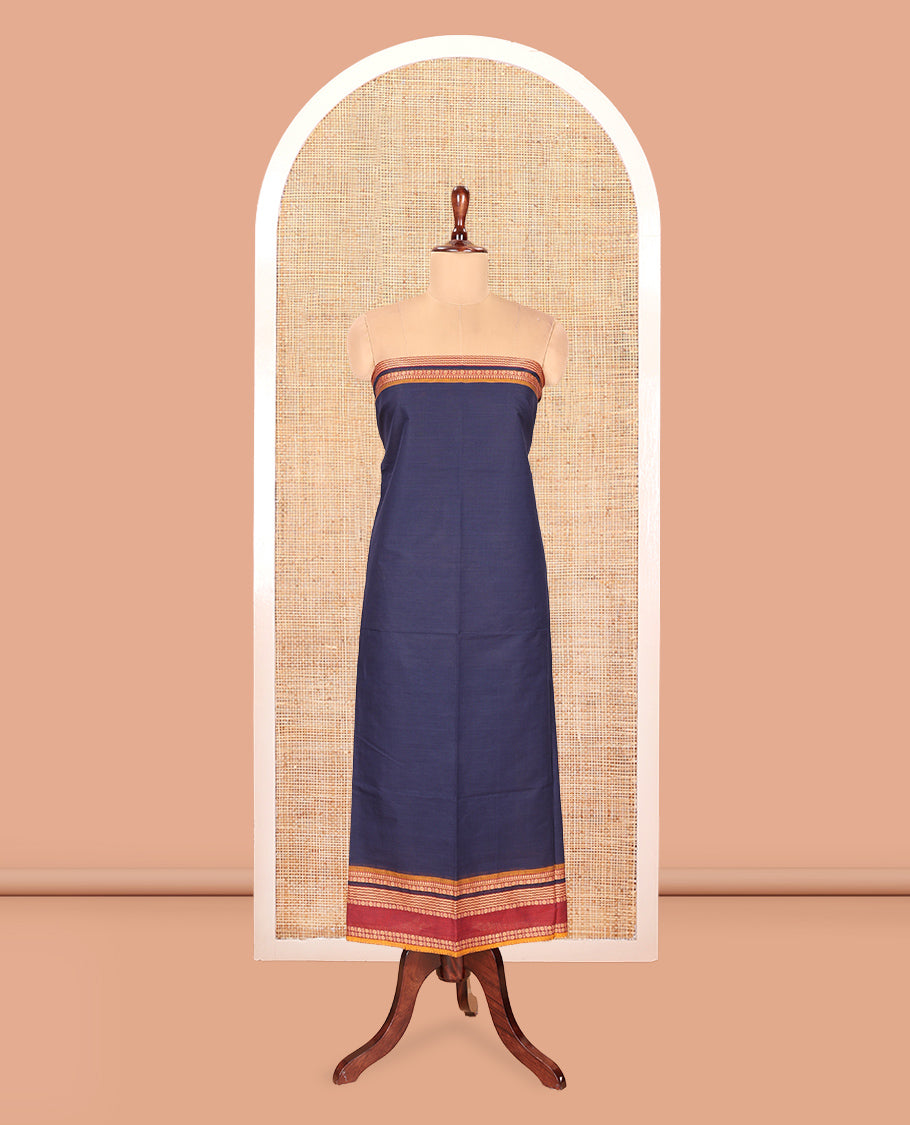 Royal Blue Mercerised Cotton Material Chudidar Set