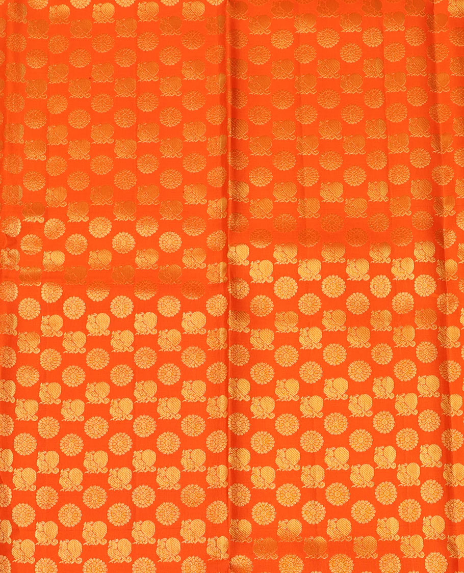 Orange Pure Silk Half-Saree