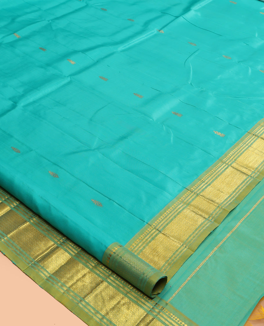 Blue Kanchipuram Silk Saree