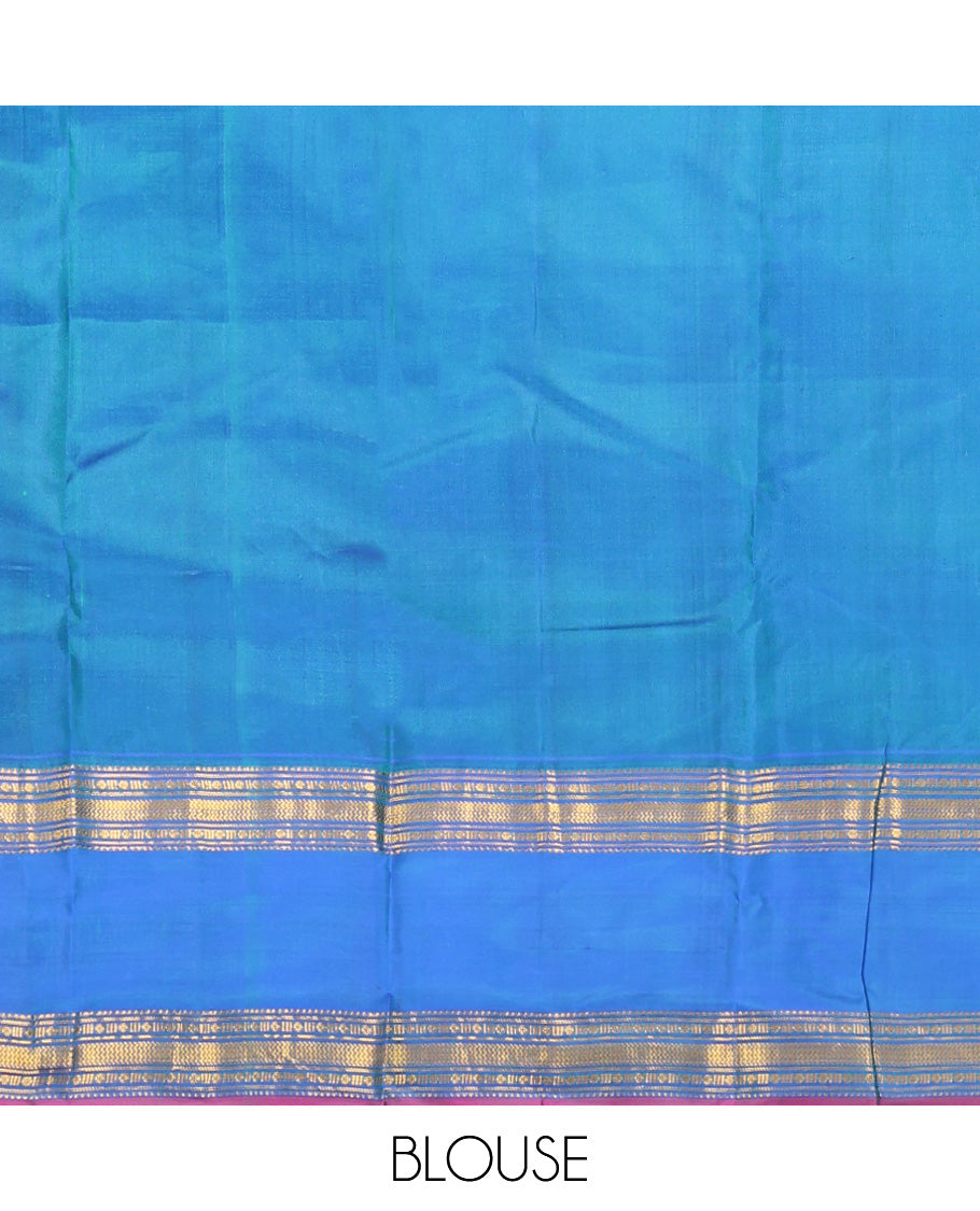 Green Plain Kanchipuram Silk Saree