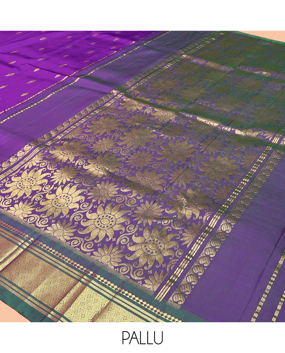 Violet Kanchipuram Silk Saree