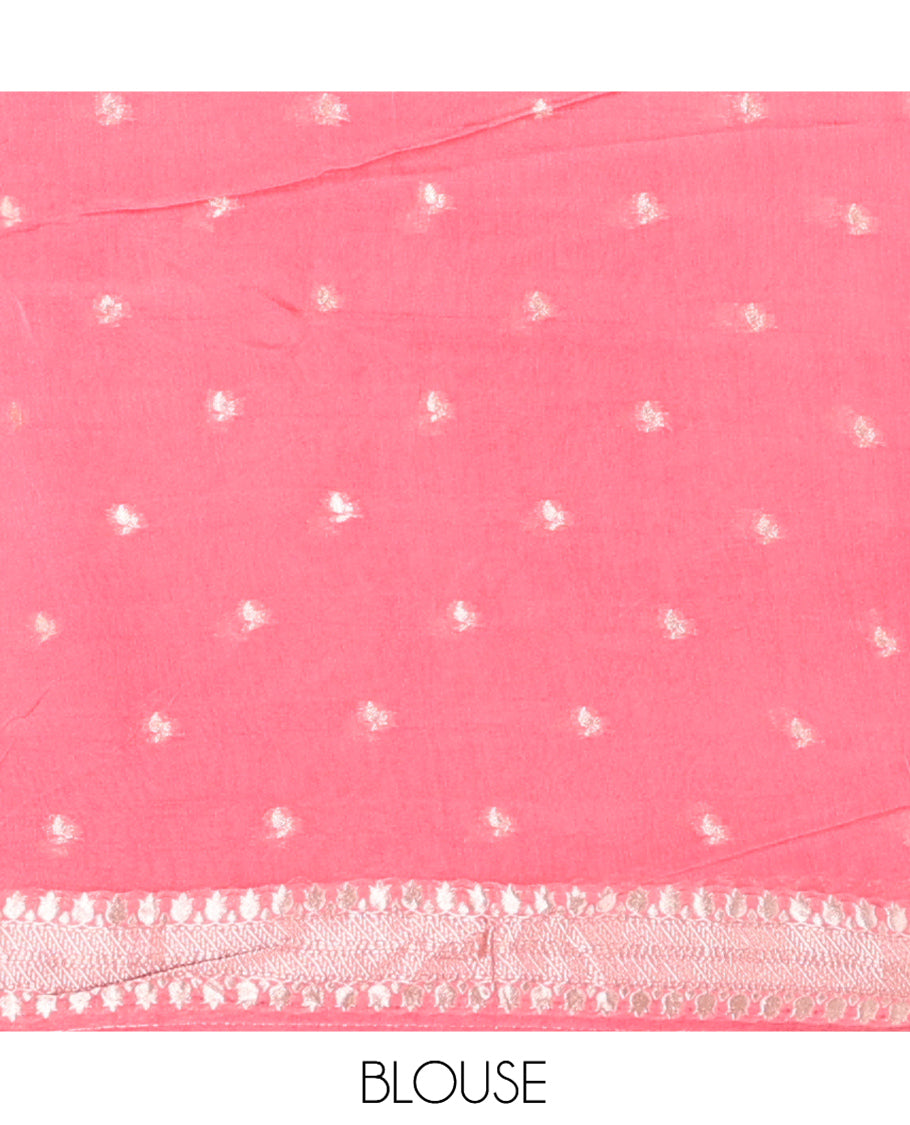 Red Plain Viscose Georgette Saree