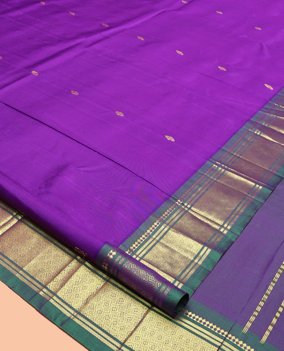 Violet Kanchipuram Silk Saree