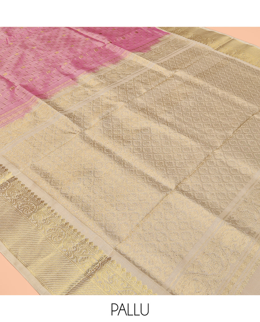 Pink Venkatagiri Silk Saree