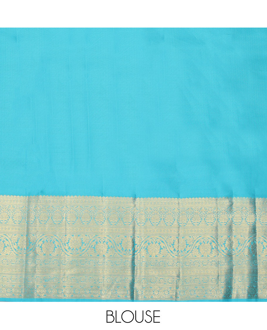 Orange Pure Silk Half-Saree