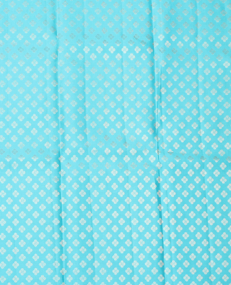 Light Blue Pure-Silk Half-Saree