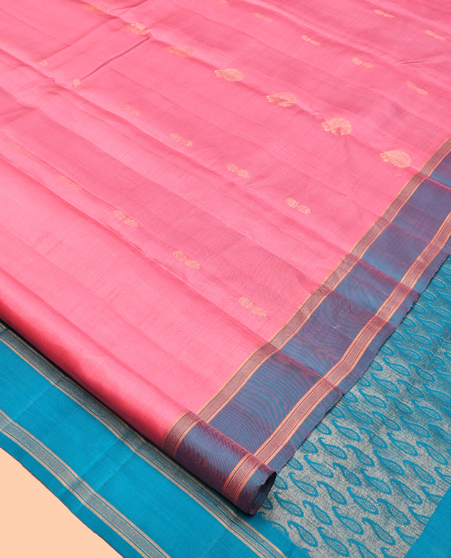 Pink Mayuri Lite Silk Mix Saree