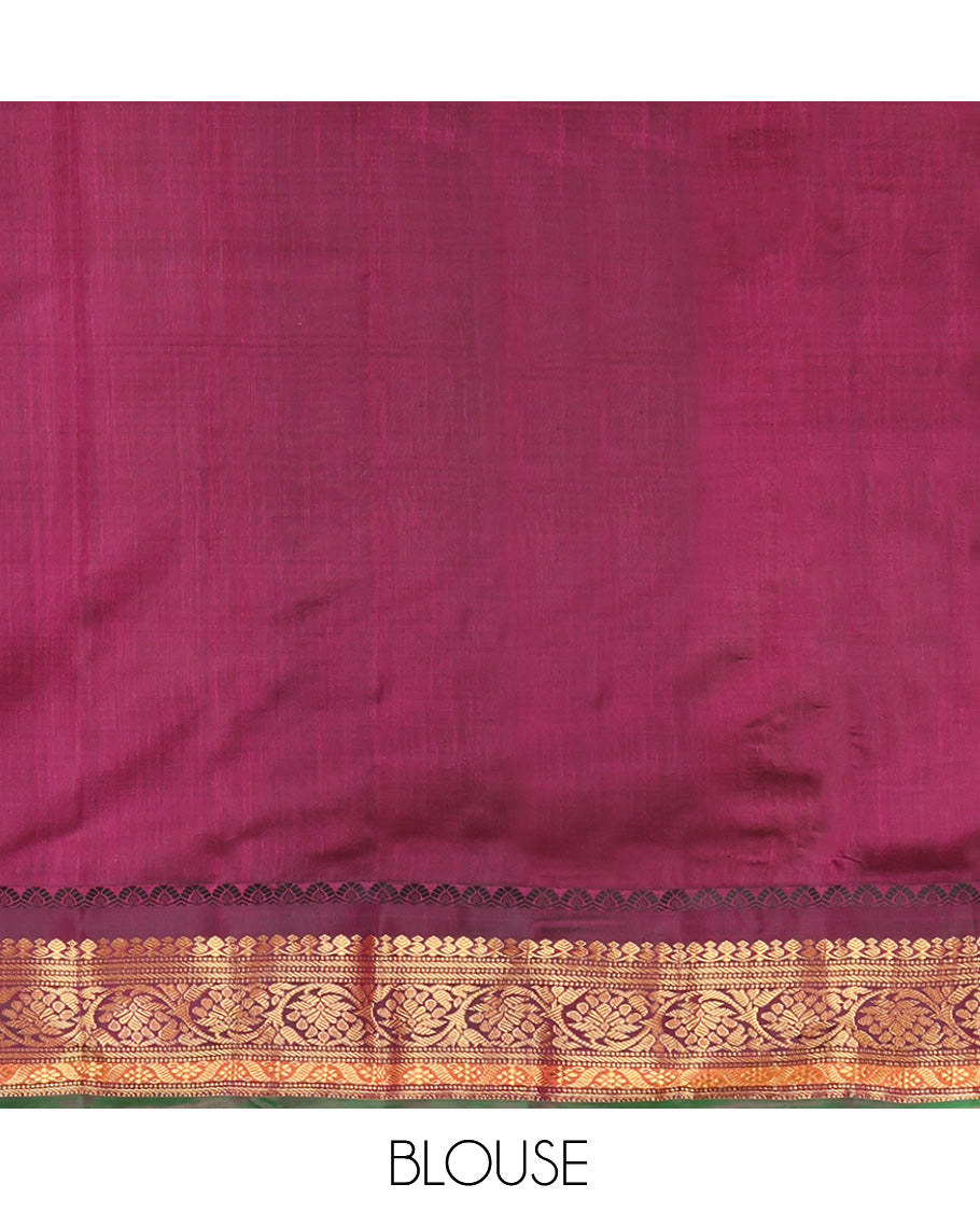 Pink Gadwal Silk Mix Saree