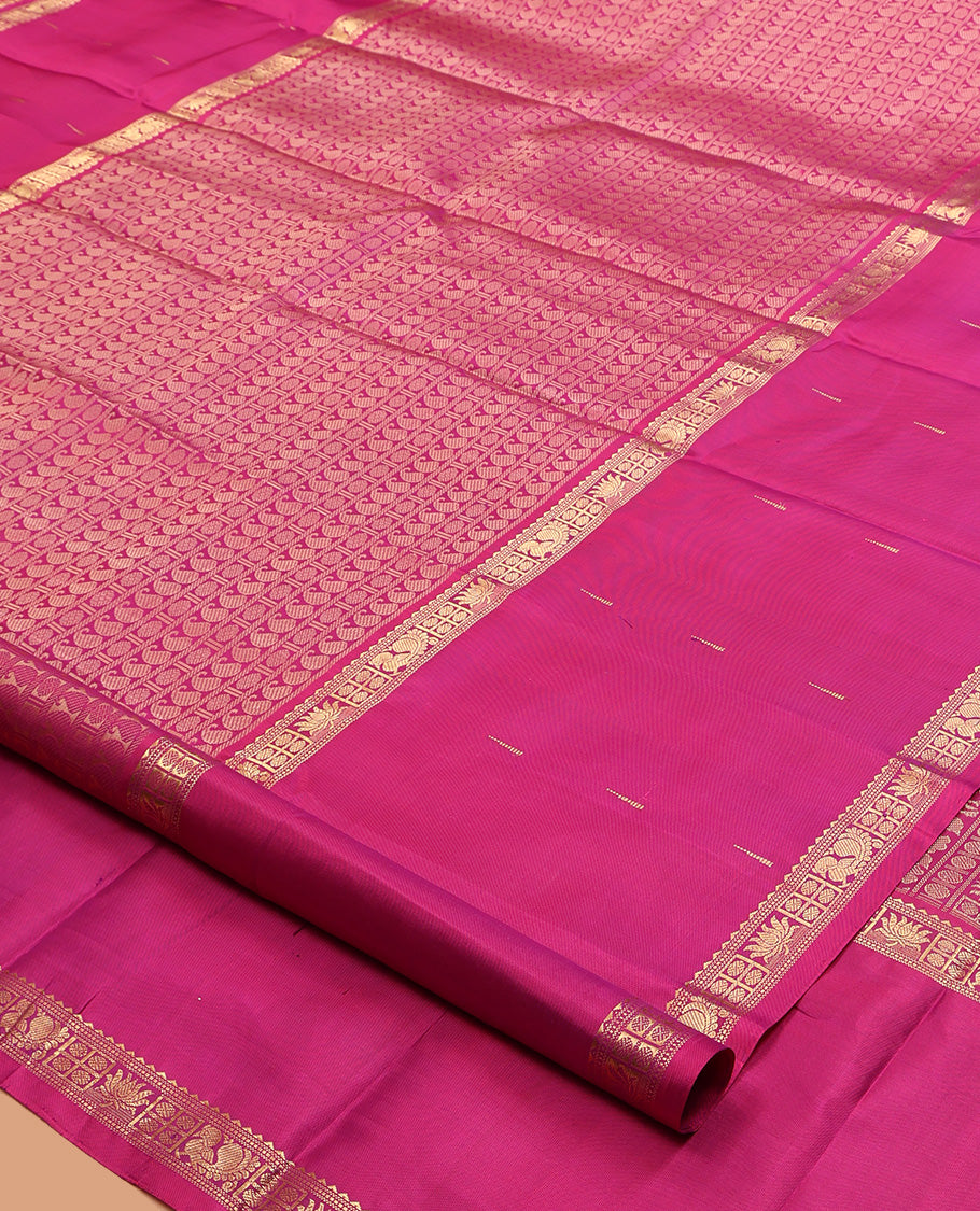 Pink Kanchipuram Chettinad Saree