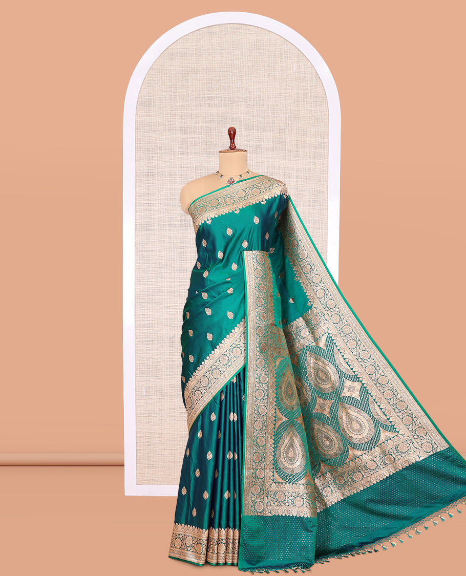Green Mushru Silk Saree