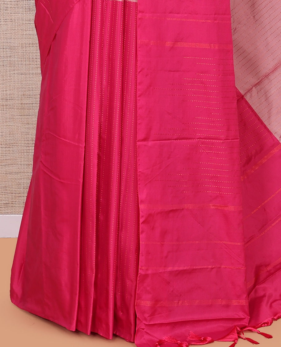 Borderless Pink Aarani Gift Saree