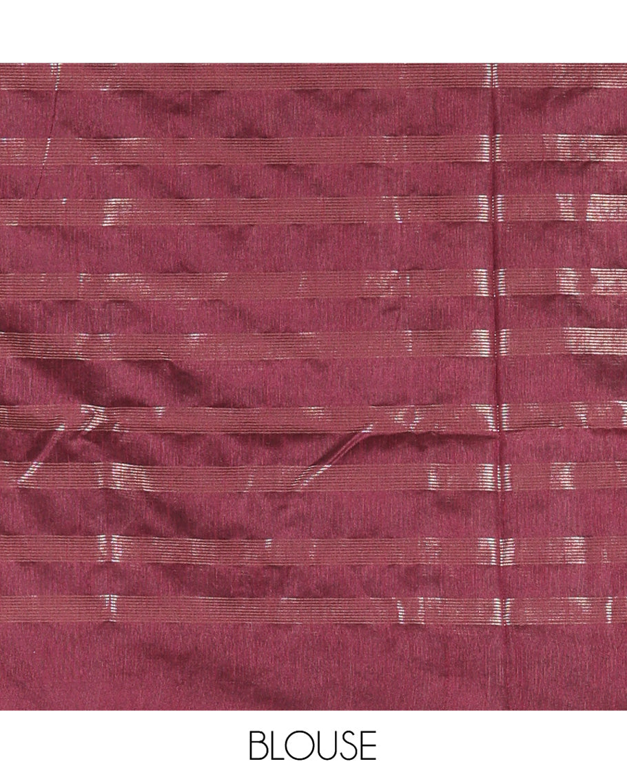 Black Semi-Raw Silk Saree
